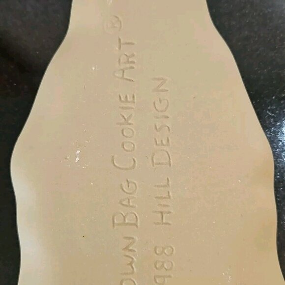 Brown Bag Cookie Art Mold Cat Girl Wearing Apron Giant Stamp Ceramic Vtg 1992 - Picture 8 of 13